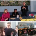 Pinuccio e Lella Fazio, ospiti del Presidio di LIBERA alla scuola media "Fermi " di Andria
