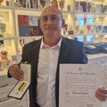 Festa alla confetteria Mucci di Andria per il pensionamento del signor Franco Lomuscio