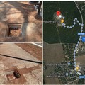 Tombini aperti sul marciapiede che costeggia la pineta di Castel del Monte: pericolo per i pedoni