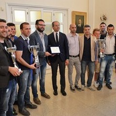 Futsal Andria premiata in Comune dopo il  "Triplete "