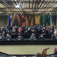 Classi quinte dell'IC "Imbriani-Salvemini " in visita al Consiglio Regionale