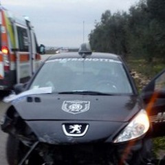 Strada scivolosa, "metronotte " 42enne ferito