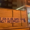 Gli ultras andriesi ringraziano il personale sanitario con uno striscione