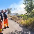 Vasto incendio in contrada Monte Faraone ad Andria