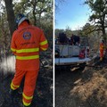 Incendio boschivo ad Andria. L'intervento dei volontari OER e DOS