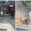 Mettono fuoco ad un cassonetto dei rifiuti: fiamme in via Orsini