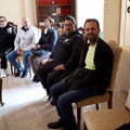 Delegazione di commercianti ricevuta dal Vescovo Mansi