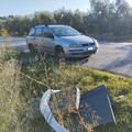 Tir perde parte del suo carico che colpisce un'autovettura in transito alla periferia di Andria