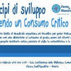 «Principi di sviluppo seguendo un consumo critico»: domani l'incontro