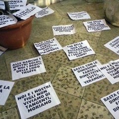 Protesta per il "lavoro " durante il Consiglio Comunale di ieri sera