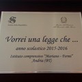 Istituto "Mariano-Fermi " premiato al Senato della Repubblica Italiana
