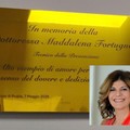 L'ASL Bari ricorda la dottoressa andriese Maddalena Fortugno con una targa