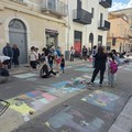  "Giottiamo ": ad Andria successo per la festa dell'arte e della pace con i gessetti