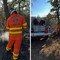 Incendio boschivo ad Andria. L'intervento dei volontari OER e DOS