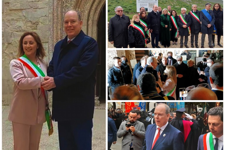 Il Principe Alberto II di Monaco ricevuto a Castel del Monte dalla Sindaca Bruno