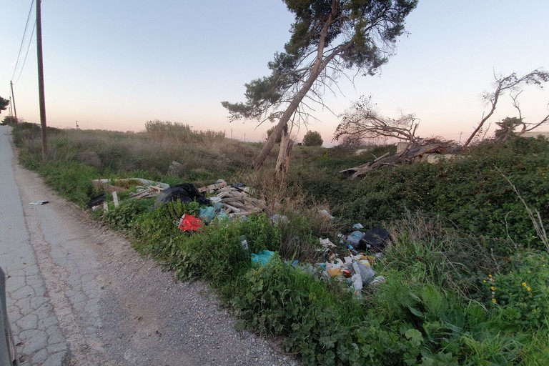 rifiuti abbandonati nelle campagne di Andria