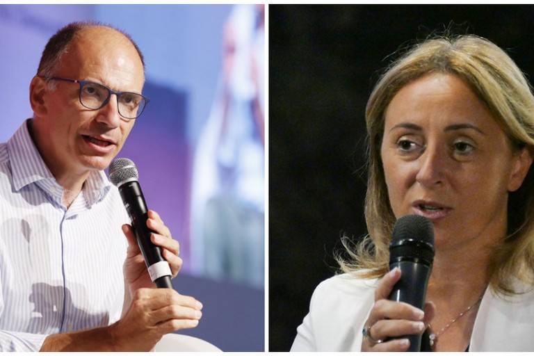Enrico Letta e Giovanna Bruno