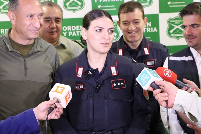 Il Capitano dei Carabinieri Claudia Matera in Cile