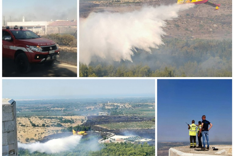 Incendio a Castel del Monte