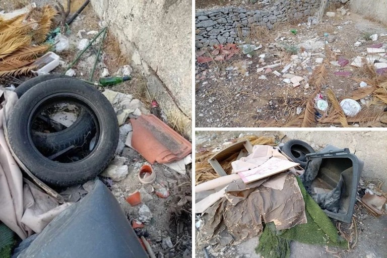 Discarica a cielo aperto vicino a Castel del Monte