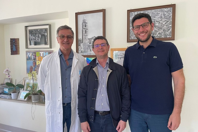 da sx il dottor Matera, il dottor Stingi ed il dottor Fattibene