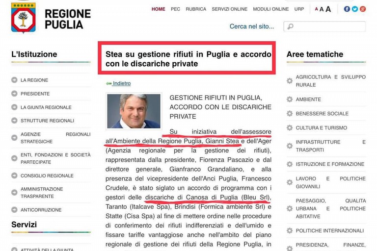 autorizzazione regionale per sversamento rifiuti nelle discariche private