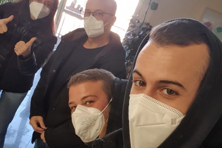 Donato dimesso insieme alla sua famiglia