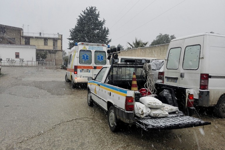 Emergenza neve Bat, l'impegno delle Misericordie