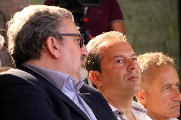 Michele Emiliano con Francesco Spina
