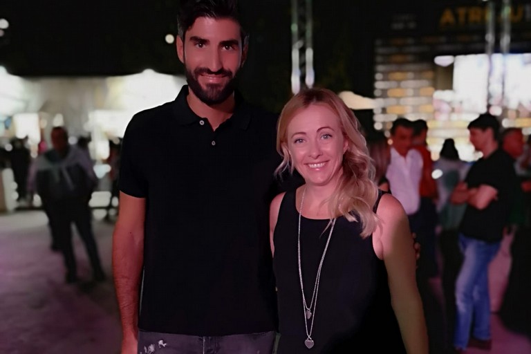 Andrea Barchetta con Giorgia Meloni