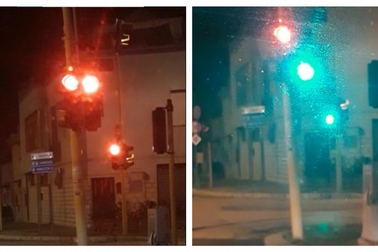 Impianto semaforico tra via Barletta e viale Orazio