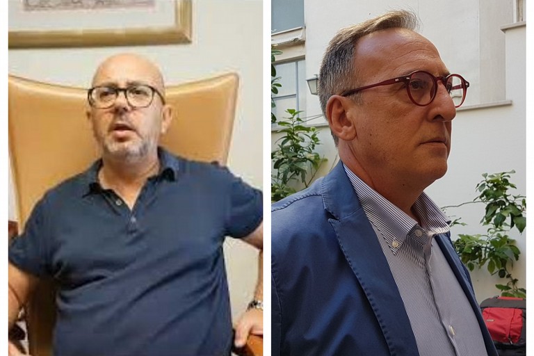 da sx l'avvocato Nespoli con il candidato sindaco avv. Scamarcio