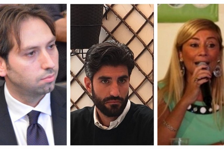 I consiglieri comunali di centrodestra Gianluca Grumo, Andrea Barchetta e Donatella Fracchiolla