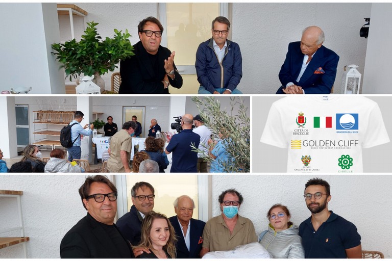 Bisceglie Bandiera blu, dono degli imprenditori Felice Gemiti e del Conte Onofrio Spagnoletti Zeuli
