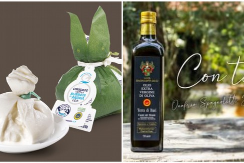 Burrata di Andria IGP e con l'olio extravergine Conte Spagnoletti Zeuli