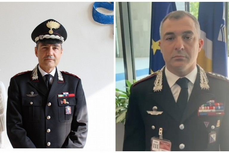 Il Col. Andrei ( a sx) con il collega Col. Galasso