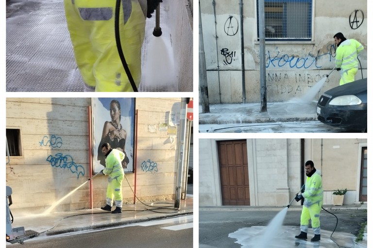 sanificazione straordinaria effettuata sul perimetro dell'ospedale
