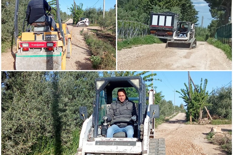 impresa di Andria ha sistemato la malridotta strada