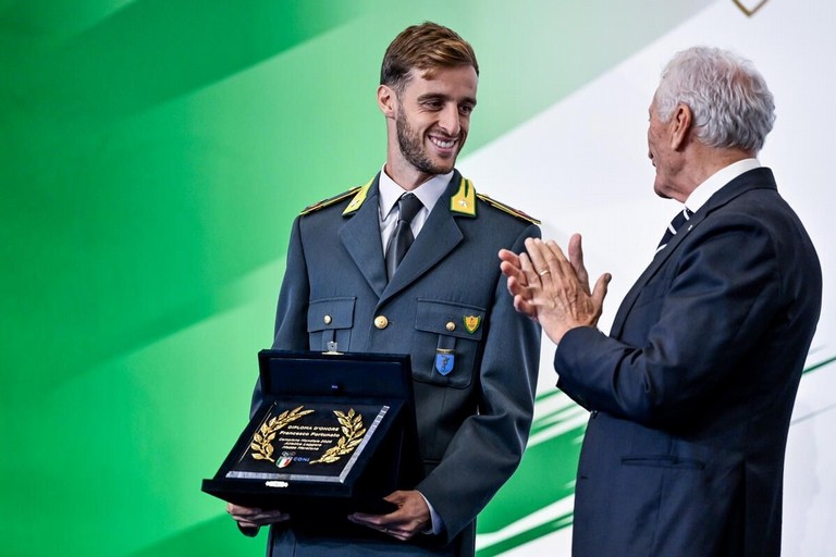 Premiazione di Francesco Fortunato. <span>Foto Foto Mattia Martegani e Andrea Masini/CONI</span>