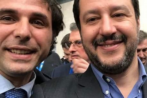 Giovanni Iacoi con Matteo Salvini