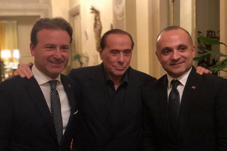 da sx Damiani, Berlusconi e D'Attis