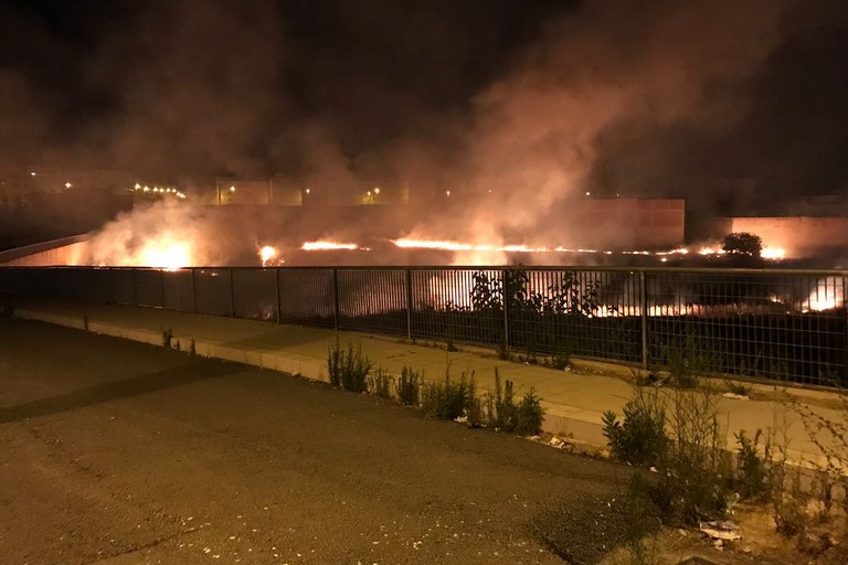incendio al quartiere di San Valentino