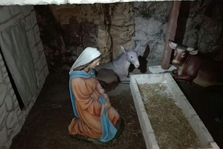 il presepe artistico presso la chiesa delle SS. Stimmate
