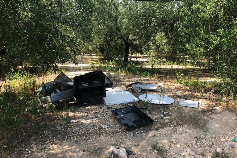 rifiuti abbandonati nelle campagne