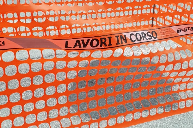 Lavori in corso in via Montegrappa