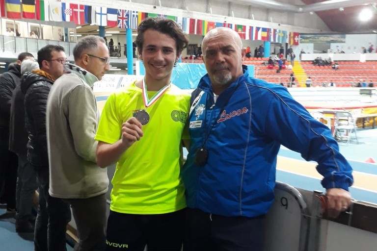 Nicola Lomuscio con il prof. Pino Tortora