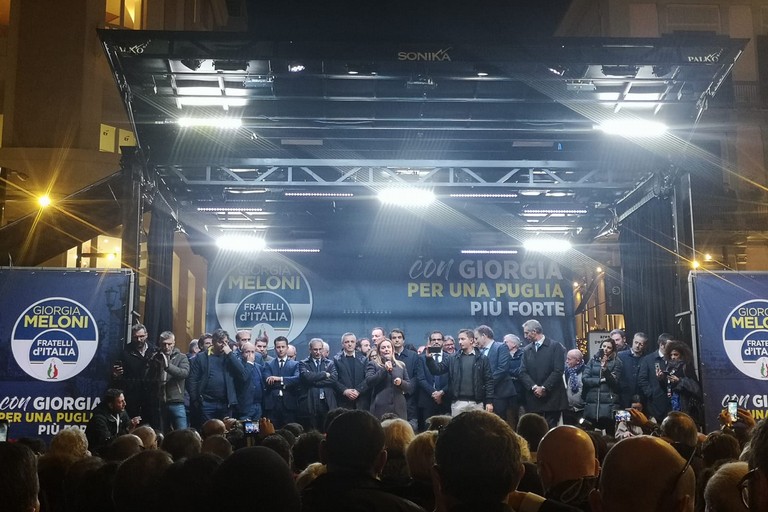 Giorgia Meloni a Bari