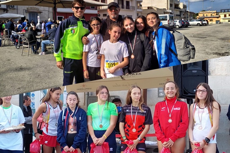 Gli atleti andriesi in gara a Palo del Colle