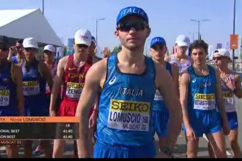 Nicola Lomuscio ai Mondiali di Marcia in Oman