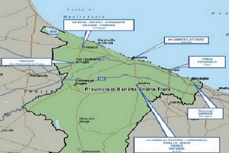 Mappa dei clan criminali nella provincia Bat